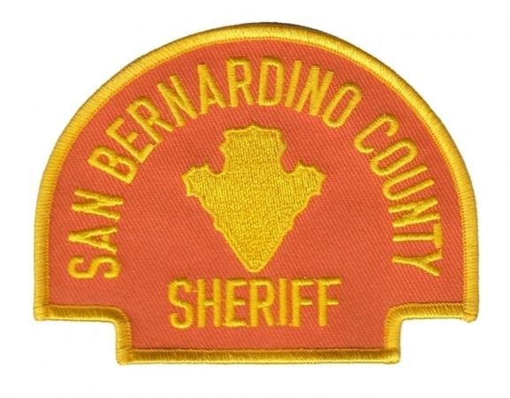 SAN BERNADINO COUNTY (CA) SHERIFF SHOULDER PATCH - ORANGE / MD GOLD.
